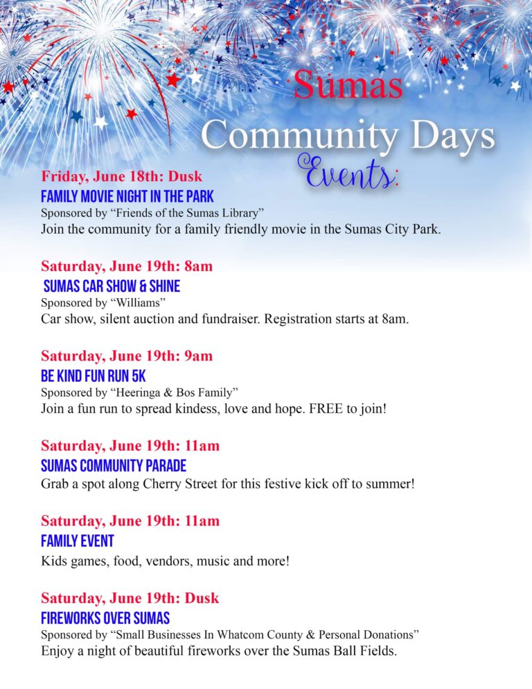 Sumas Community Days | City of Sumas | Washington